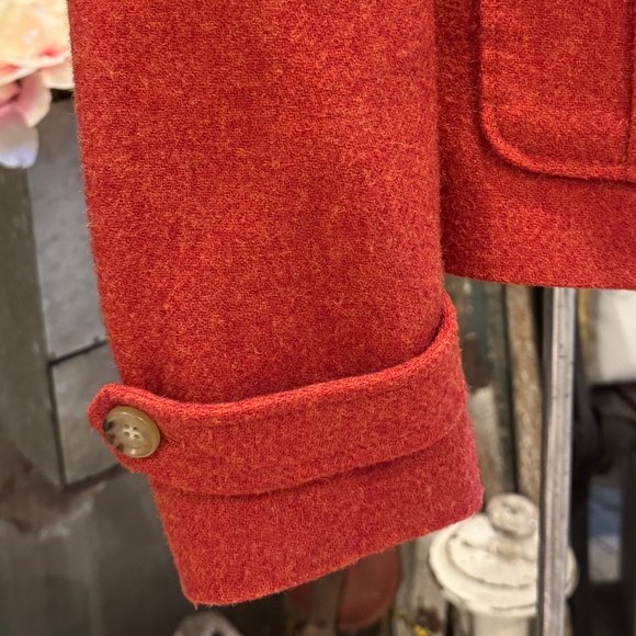 TALBOTS WOOL BLAZER | LINED | BURNT ORANGE | CLASSIC TAILORED ACADEMIA | JACKET - Picture 8 of 9